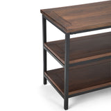 Skyler - TV Media Stand - Dark Cognac Brown by Simpli-Home | Bel Furniture