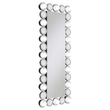 Aghes - Wall Mirror With Lighting - Silver by CoasterElevations | Bel Furniture