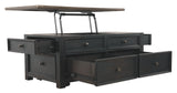 Tyler Creek - Grayish Brown / Black - Lift Top Cocktail Table by Signature Design by Ashley® | Bel Furniture