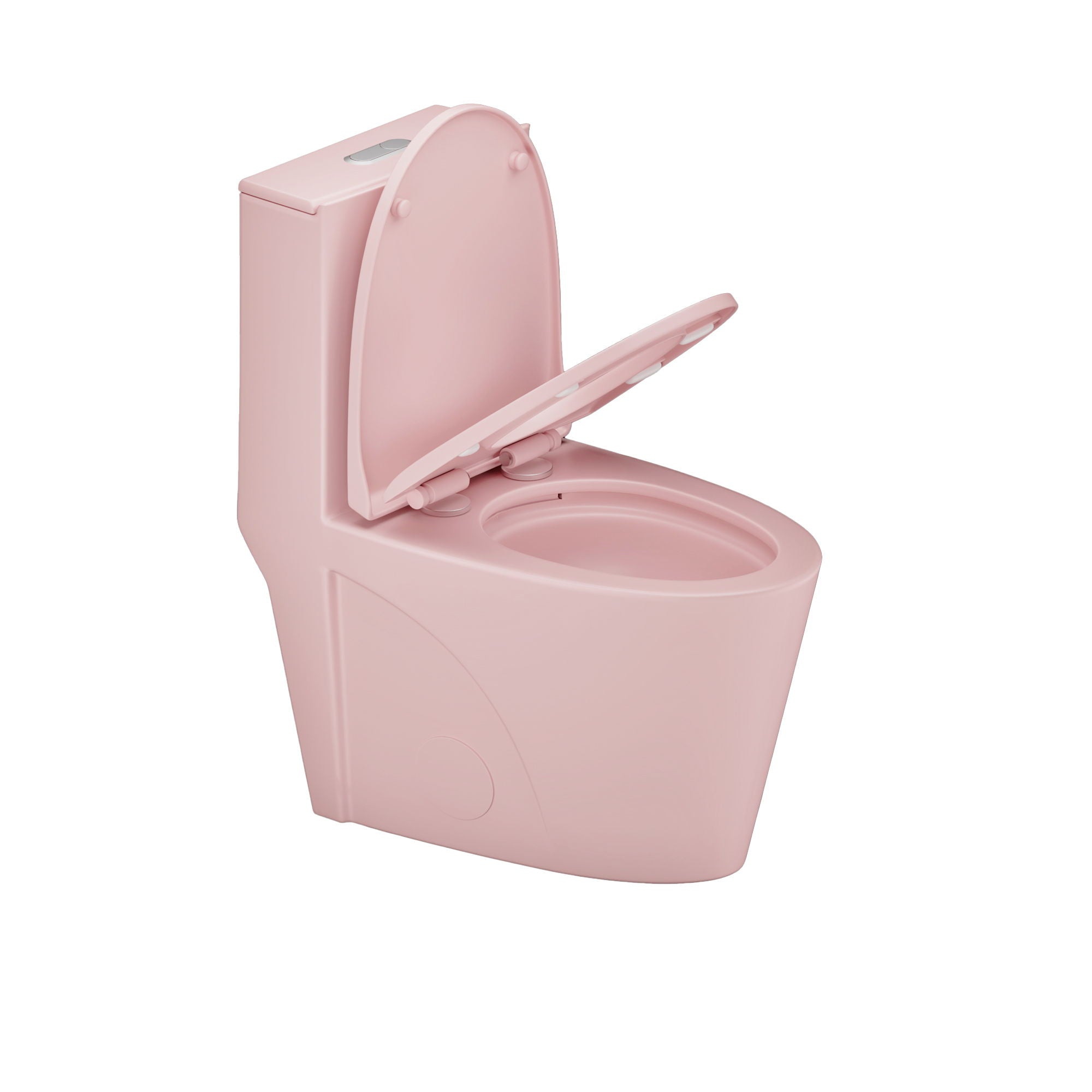 1.1 / 1.60 Gpf Dual-Flush One Piece Toilet, Water-Saving Elongated Comfort Height Floor Mounted, Soft Close 1000 Gram Map Flushing Score Toilet 23T01-Rs - Rose