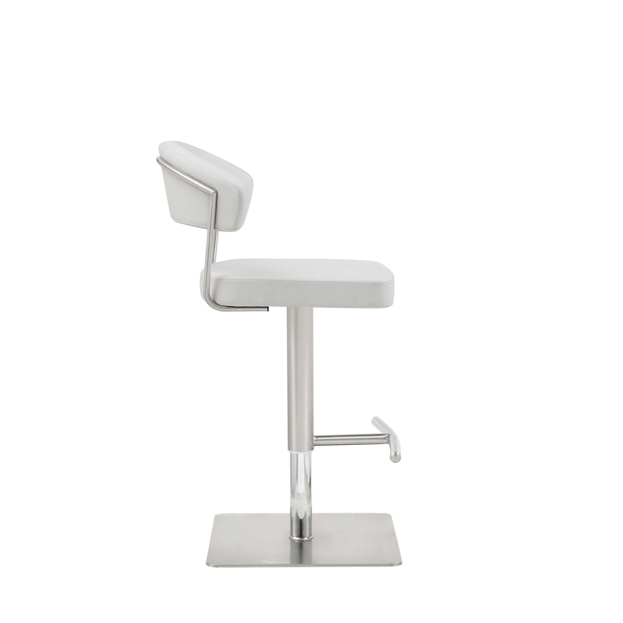 Bar Chair - White / Silver