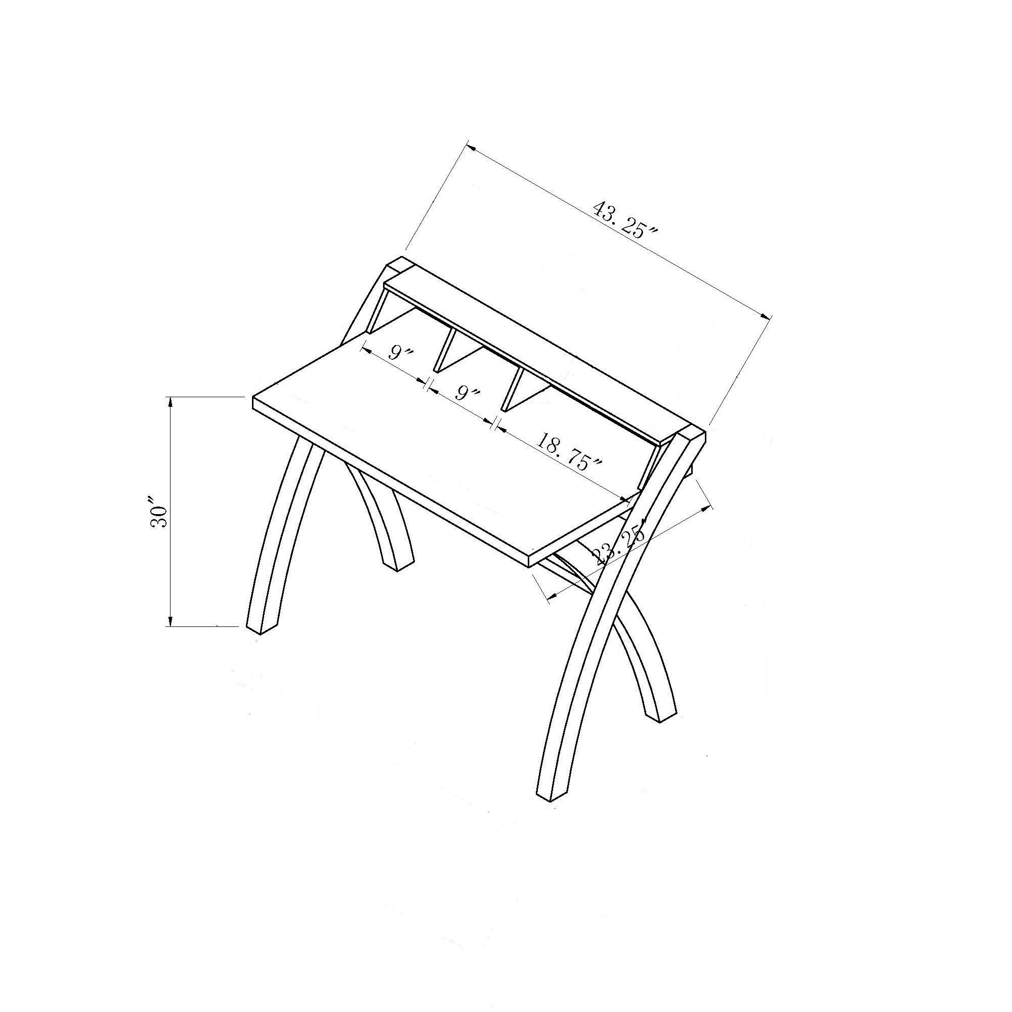 Crosshatch Desk, Workstation Desk With USB / Power Outlet - White