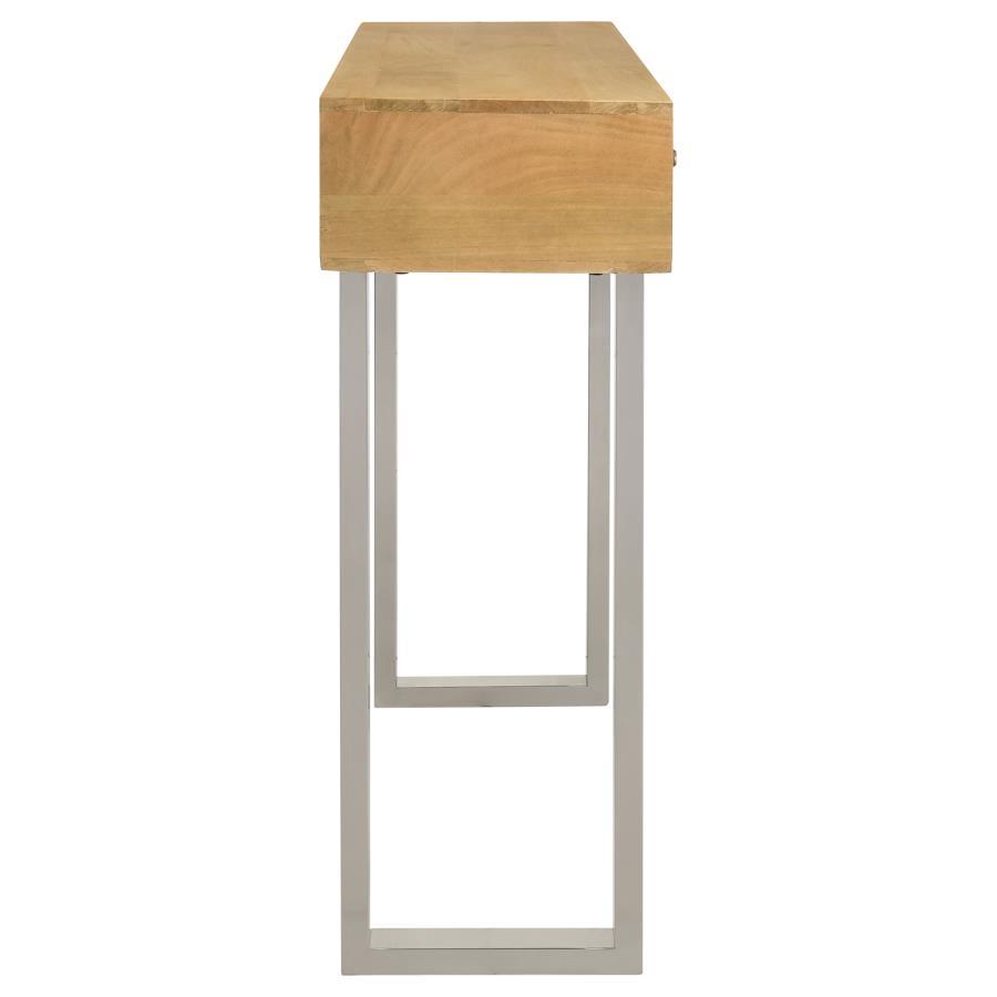 Draco - 2-Drawer Console Table Hand Carved Details - Natural by CoasterEveryday | Bel Furniture