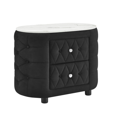 Natalia - Nightstand Black by Crown Mark | Bel Furniture