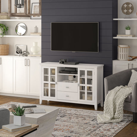 Artisan - Handcrafted, Tall TV Media Stand by Simpli-Home | Bel Furniture