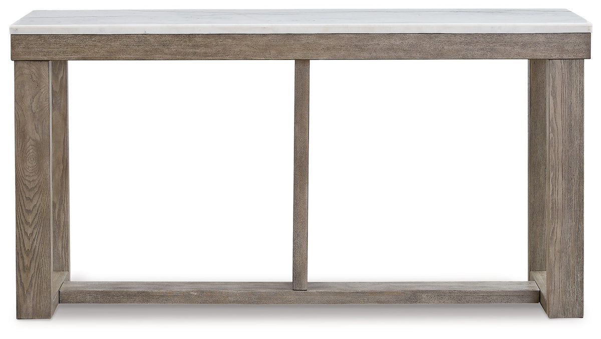 Loyaska - Brown / Ivory - Sofa Table by Signature Design by Ashley® | Bel Furniture