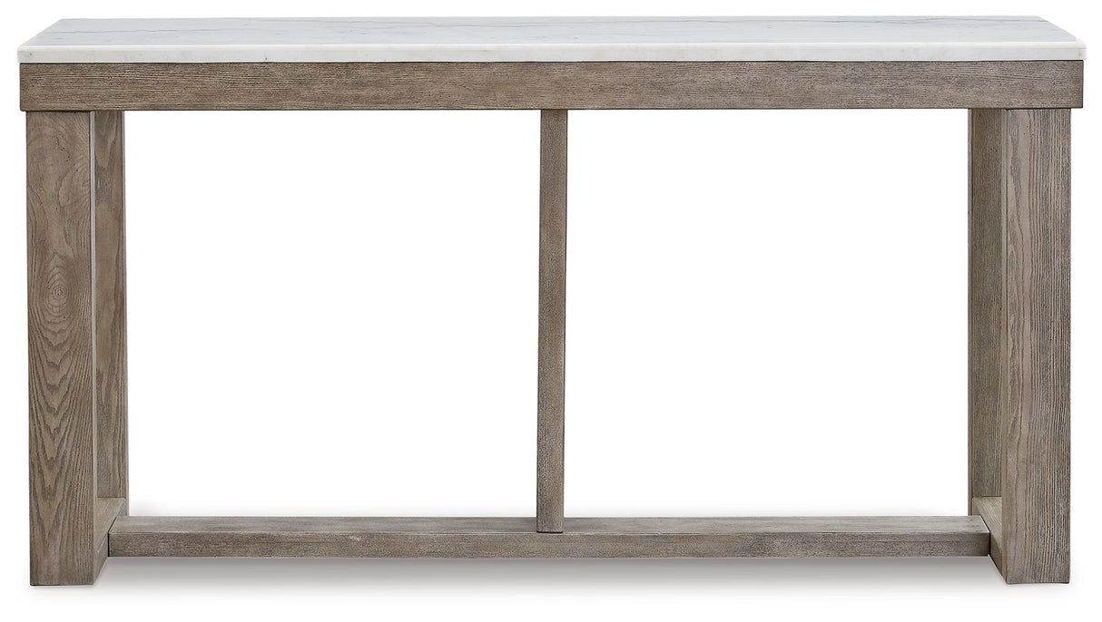 Loyaska - Brown / Ivory - Sofa Table by Signature Design by Ashley® | Bel Furniture