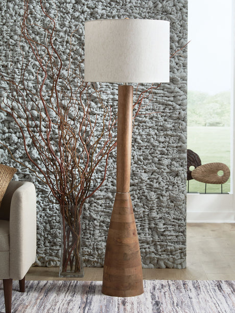 Ailsa - Wood Floor Lamp - Natural Brown - view 4