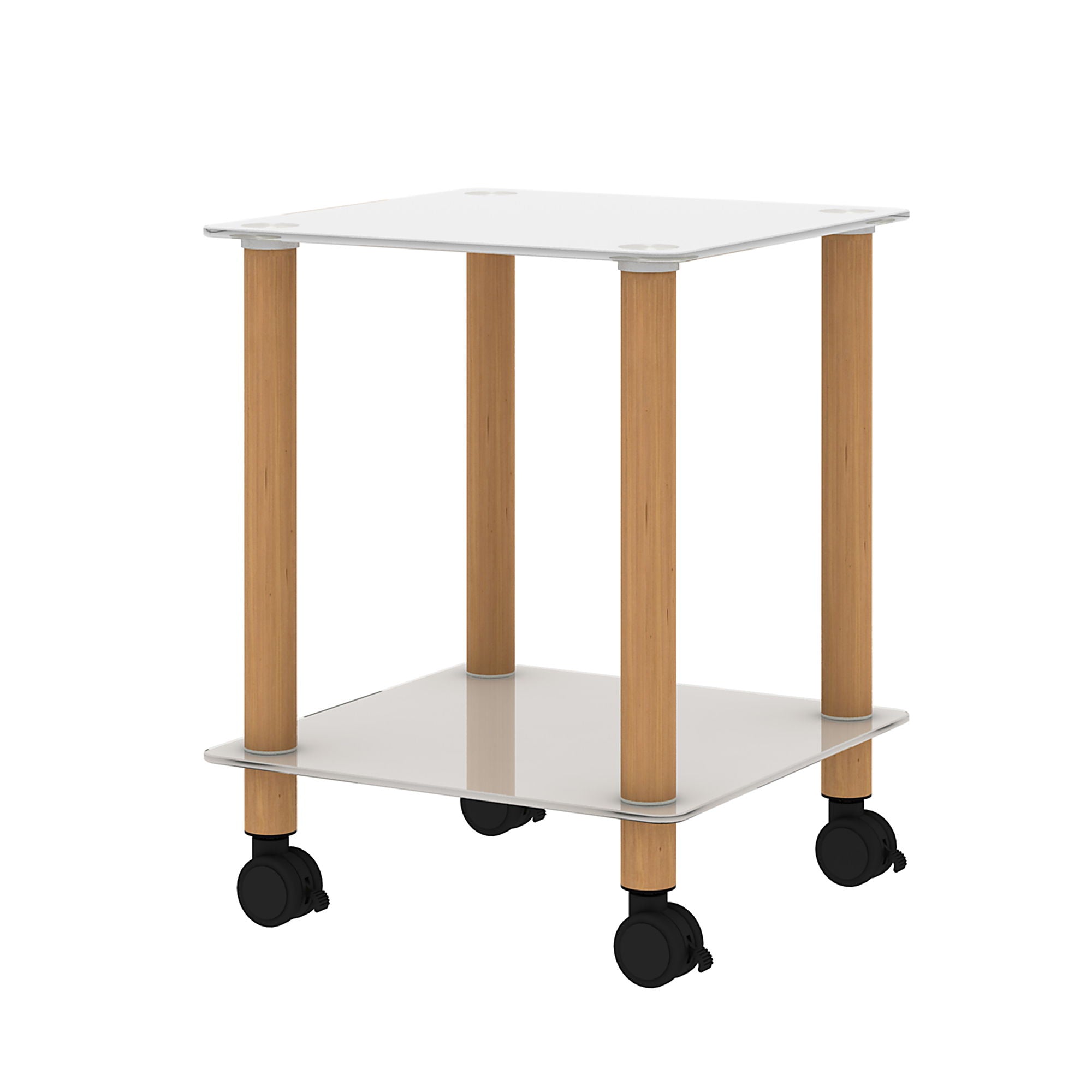 Side Table, 2 Tier Space End Table, Modern Night Stand, Sofa Table, Side Table With Storage Shelve