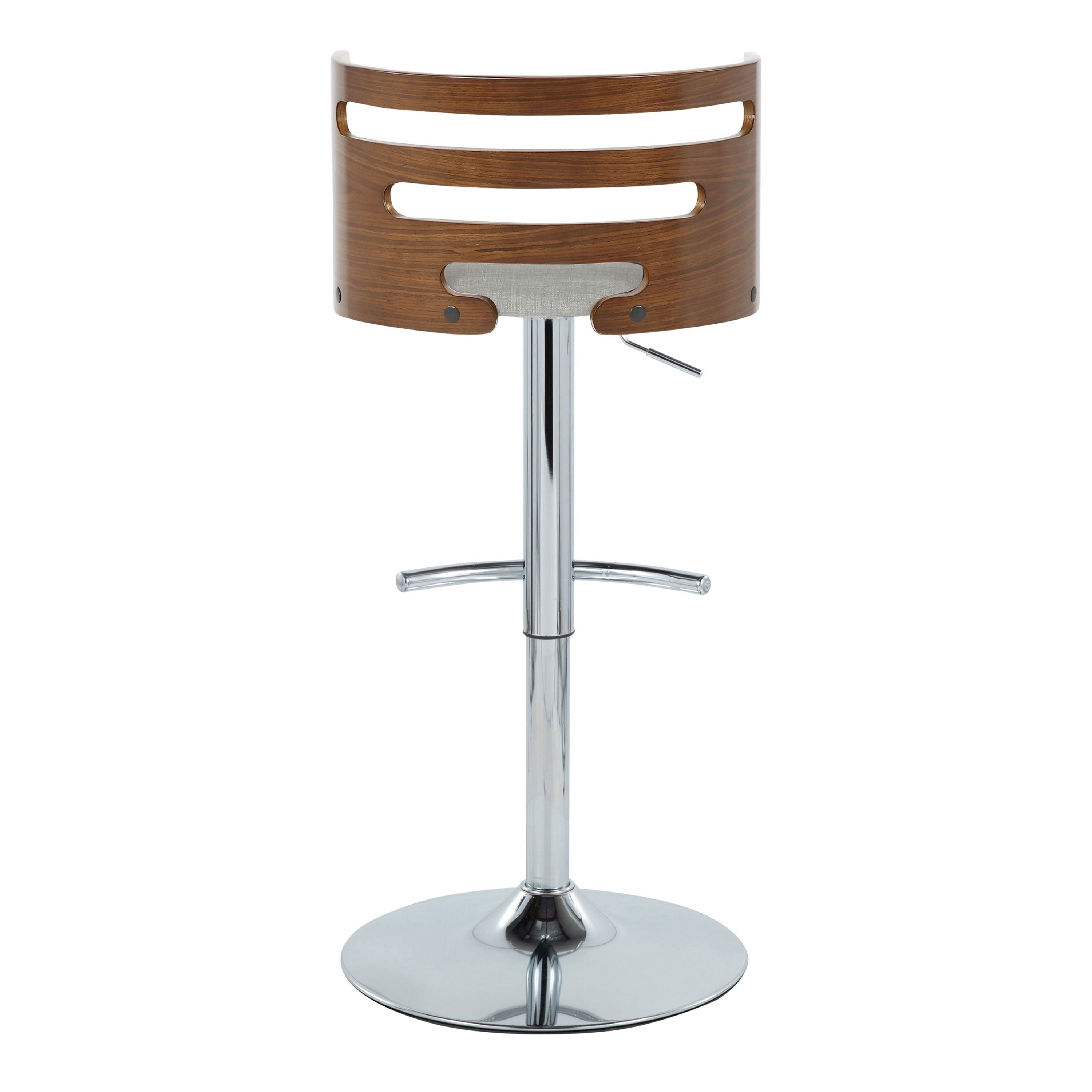 Cosi - Mid Century Modern Adjustable Barstool With Swivel & Rounded T Footrest (Set of 2)