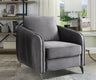 Hathaway - Velvet Modern Chic Accent Armchair by Lilola Home | Bel Furniture