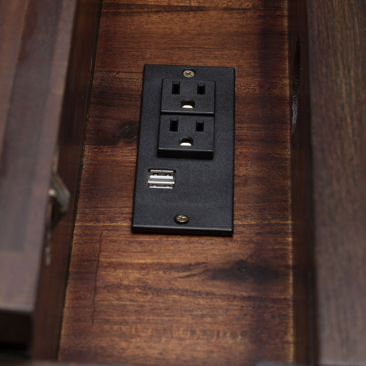 Monroe - Desk - Distressed Charcoal Brown by Simpli-Home | Bel Furniture