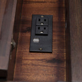 Monroe - Desk - Distressed Charcoal Brown by Simpli-Home | Bel Furniture