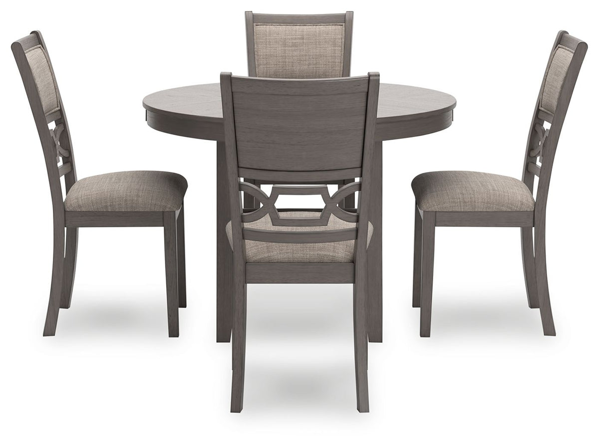 Wrenning - Gray - Dining Room Table Set (Set of 5) by Signature Design by Ashley® | Bel Furniture