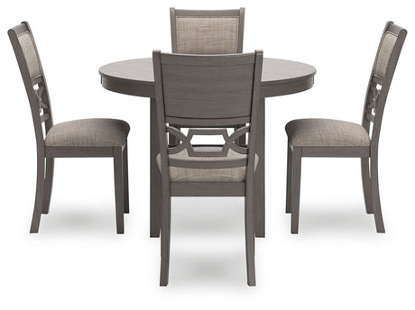 Wrenning - Gray - Dining Room Table Set (Set of 5) by Signature Design by Ashley® | Bel Furniture