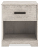 Shawburn - Whitewash - One Drawer Night Stand by Signature Design by Ashley® | Bel Furniture