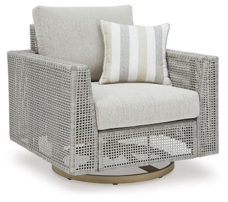 Seton Creek - Gray - Swivel Lounge With Cushion by Signature Design by Ashley® | Bel Furniture