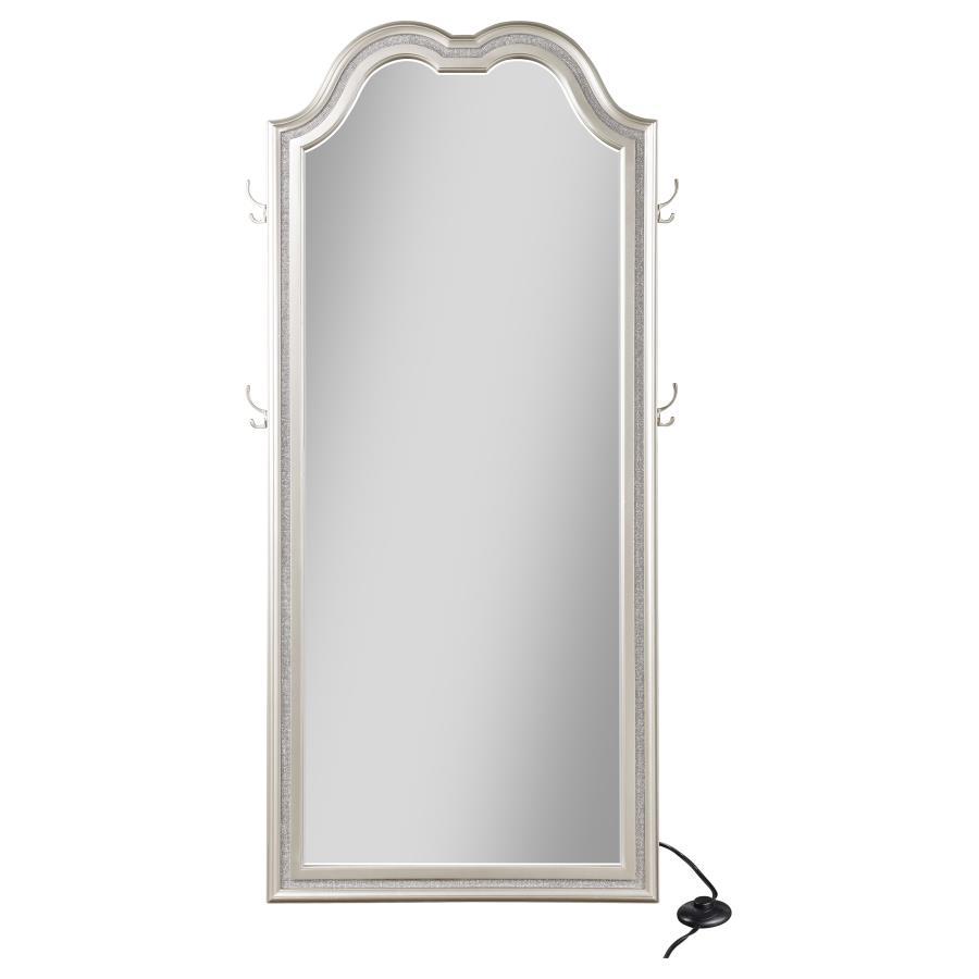 Evangeline - Full Length LED Light Floor Mirror - Silver Oak by Coaster Fine Furniture | Bel Furniture