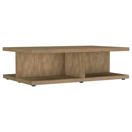 Cortona - Square Engineered Wood Table Light Brown Coffee Tables by Coaster Fine Furniture | Bel Furniture