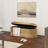 Melinda - Oval Tufted Bullion Fringe Storage Bench by Jennifer Taylor Home | Bel Furniture