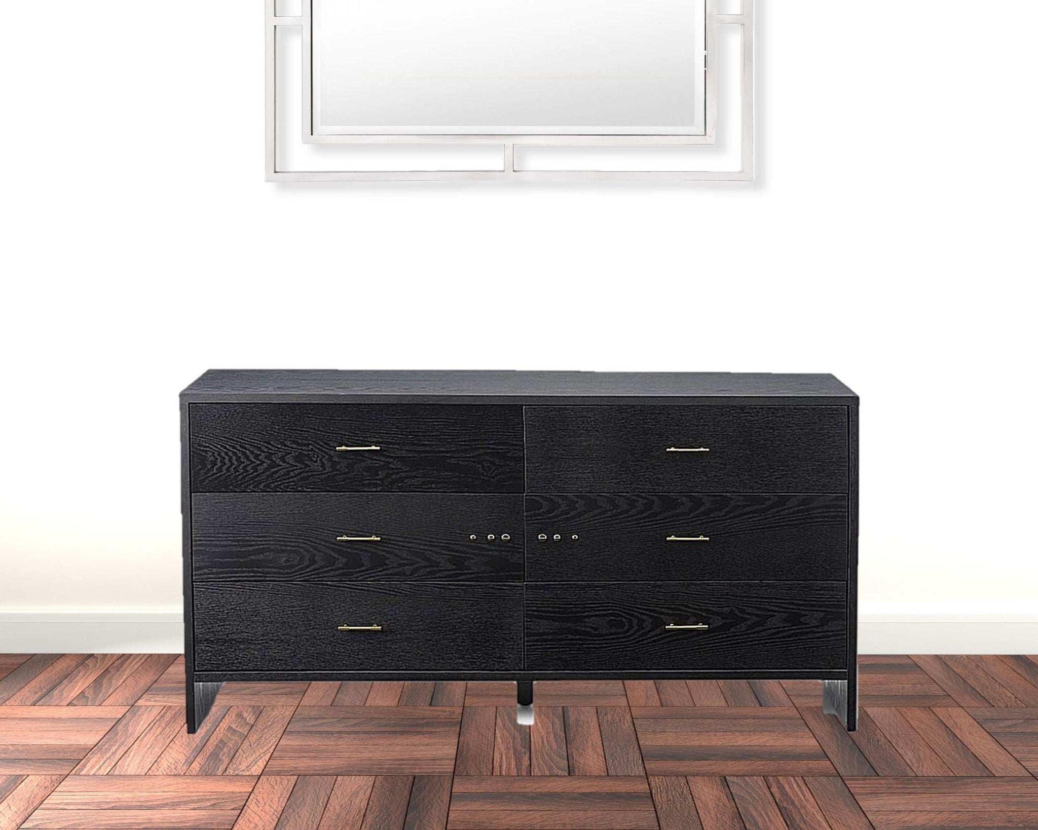 Six Drawer Double Dresser - Gray Ash