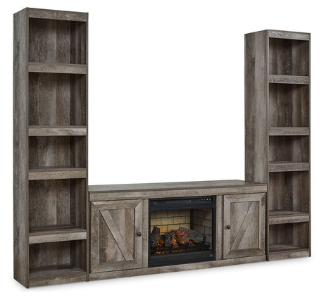 Wynnlow - Gray - 3-Piece Entertainment Center With Electric Fireplace by Signature Design by Ashley® | Bel Furniture