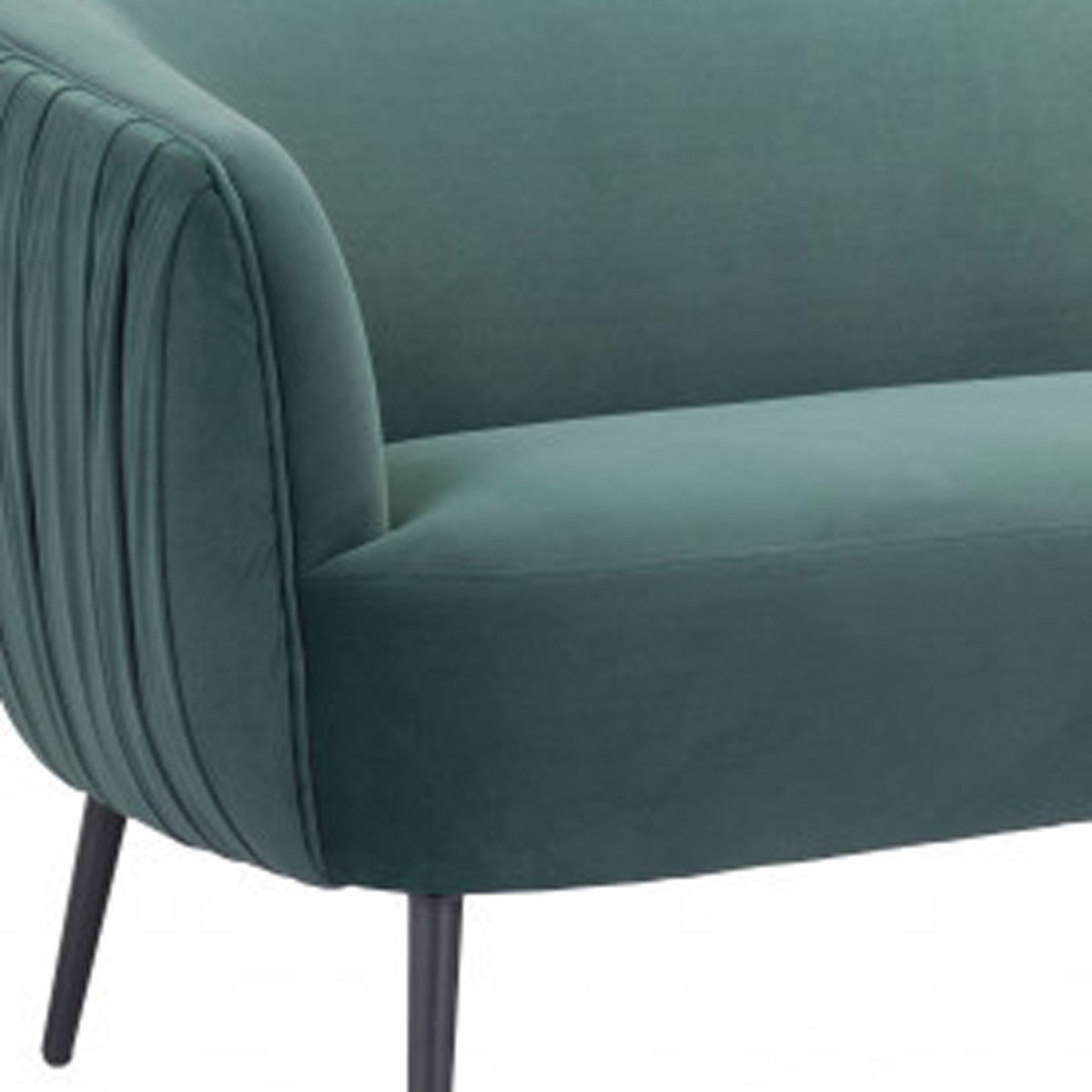 Sofa Velvet With Black Legs - Green