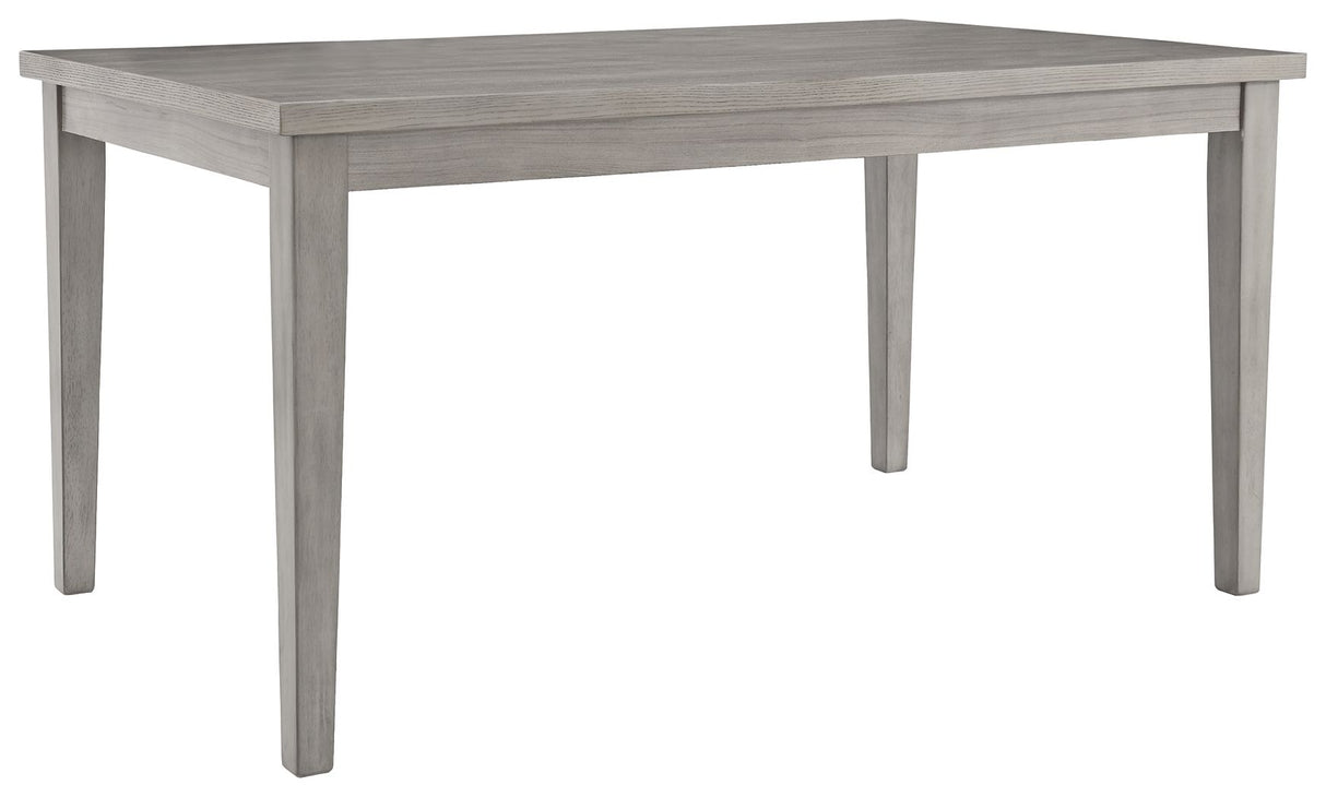 Parellen - Gray - Rectangular Dining Room Table by Signature Design by Ashley® | Bel Furniture