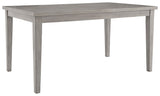 Parellen - Gray - Rectangular Dining Room Table by Signature Design by Ashley® | Bel Furniture
