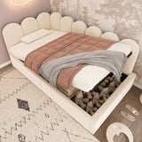 Upholstered Daybed With Metal Slatted Base