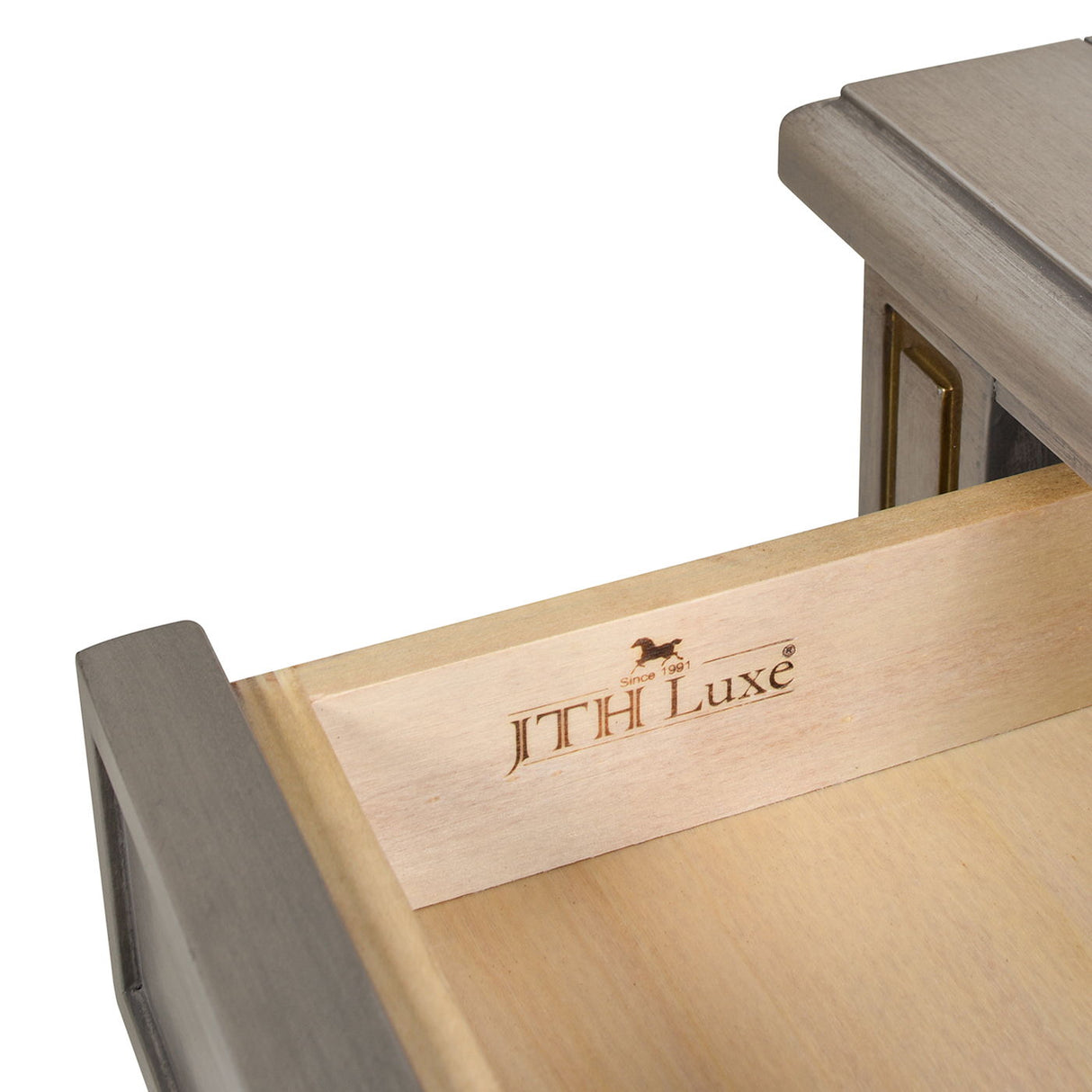 Dauphin - TV Stand Storage Display Console Table - Gray Cashmere by Jennifer Taylor Home | Bel Furniture