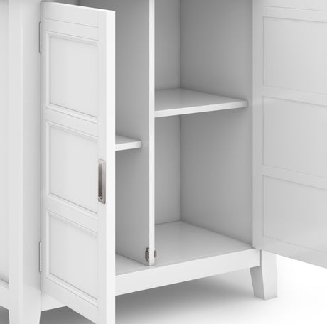Burlington - Handcrafted Low Storage Cabinet by Simpli-Home | Bel Furniture
