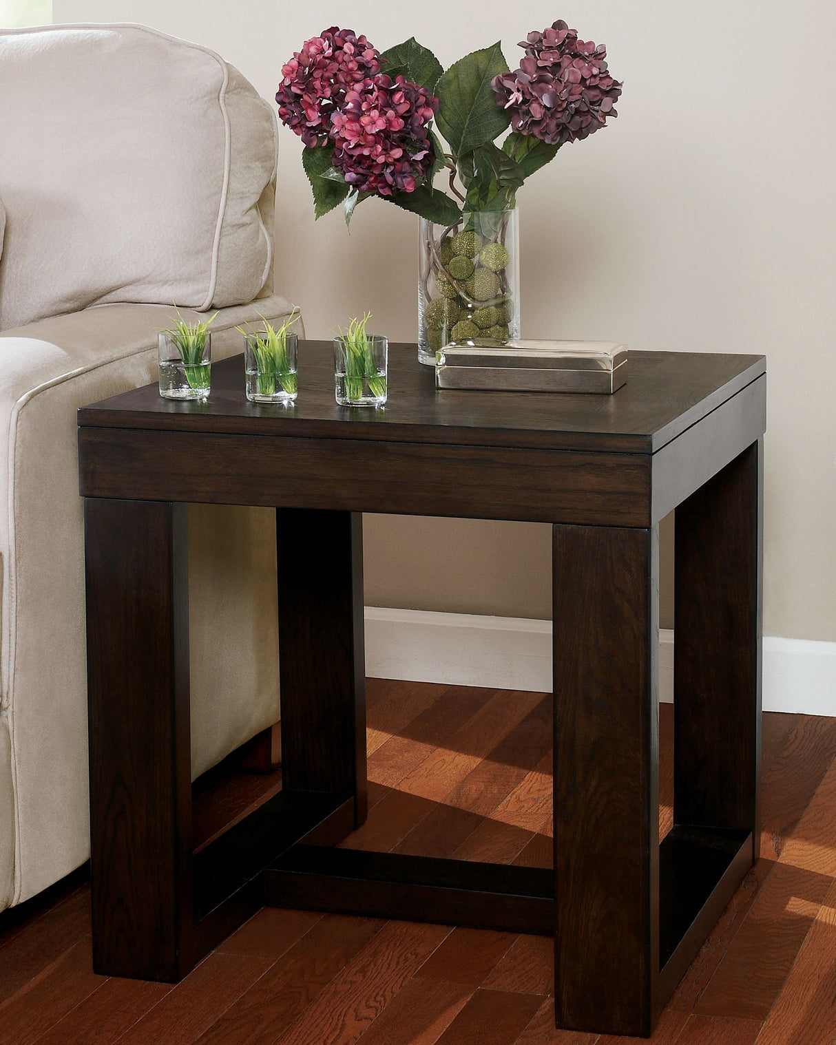 Watson - Dark Brown - Square End Table by Signature Design by Ashley® | Bel Furniture