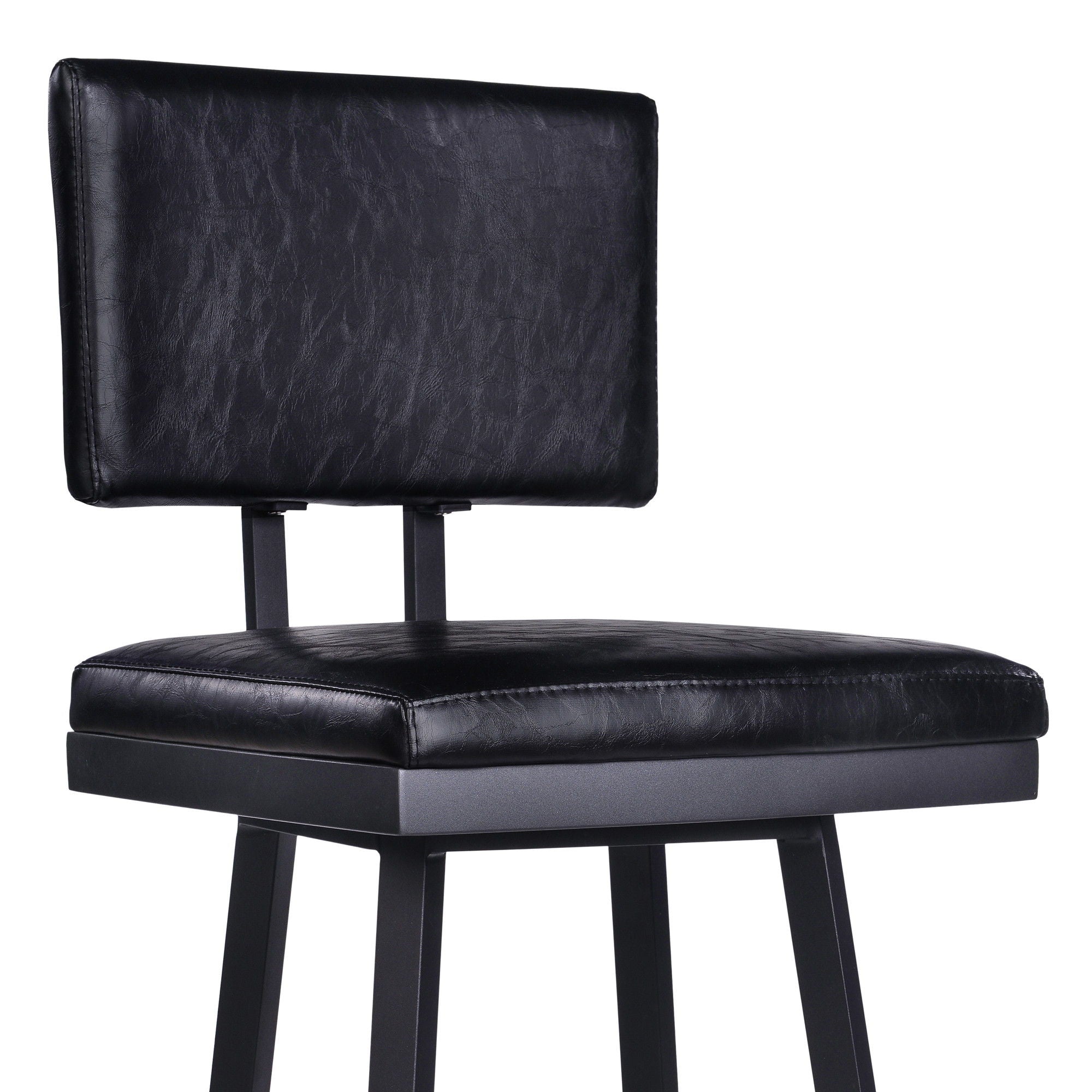 Swivel Bar Height Bar Chair - Black