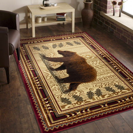 Nature's Nest - GC_CBL3007 Lodge Area Rug by Icona Home Decor | Bel Furniture