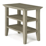 Acadian - Narrow Side Table, Handcrafted Gray by Simpli-Home | Bel Furniture