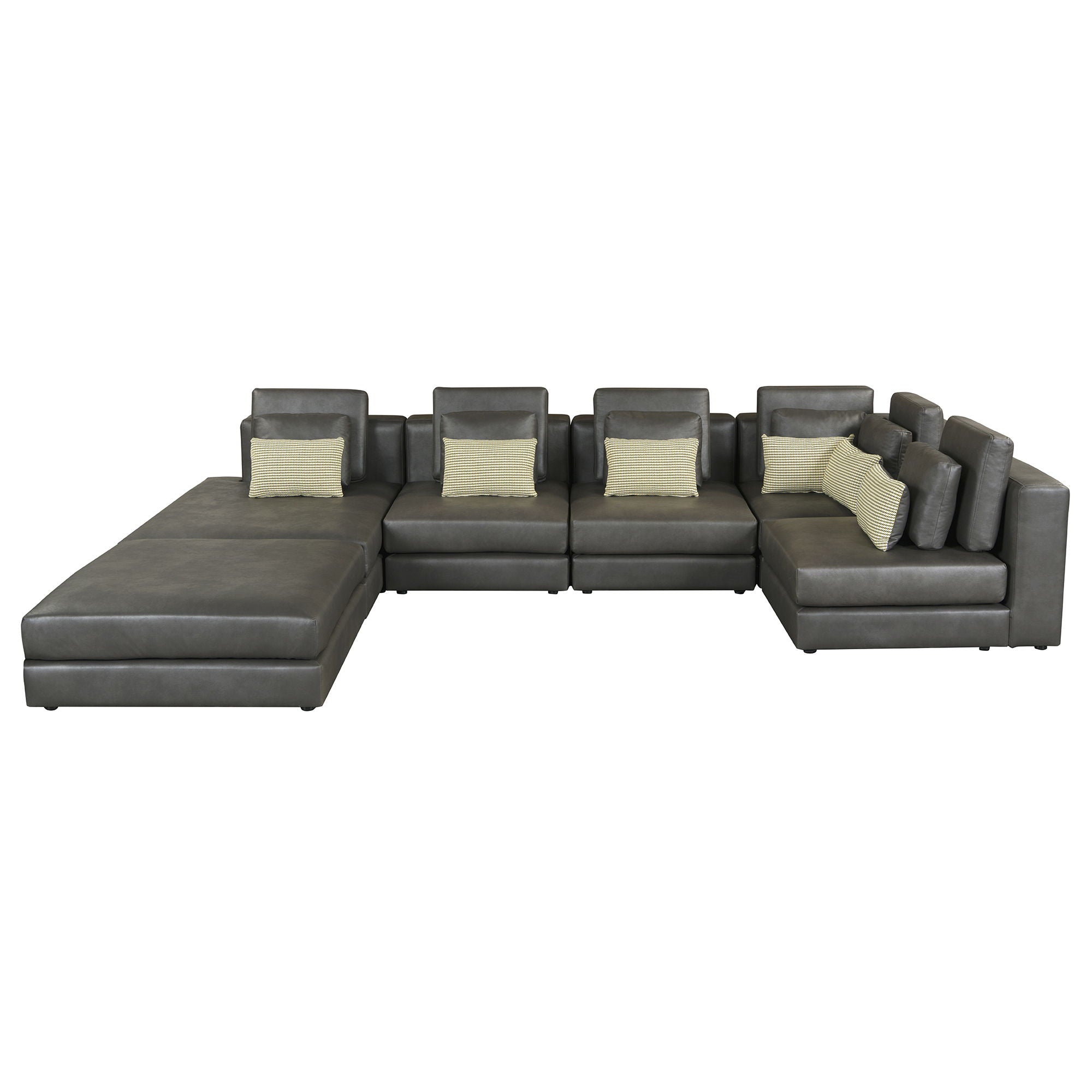 Modular Sectional Sofa Corner Sofa Chaise Lounge With Movable Ottoman For Living Room