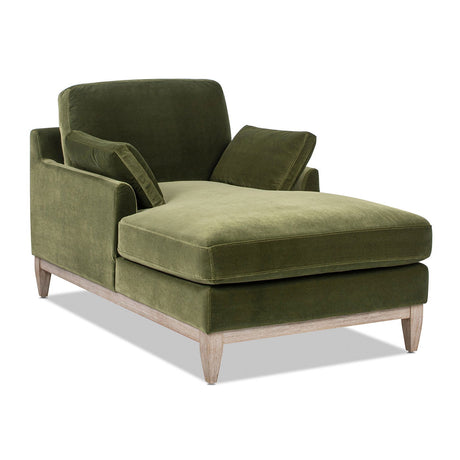 Pasadena - Modern Farmhouse Chaise Lounge Chair - Olive Green - view 3