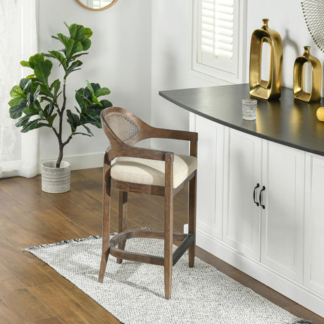 Americana - Mid-Century Modern Cane Back Counter Stool - view 18