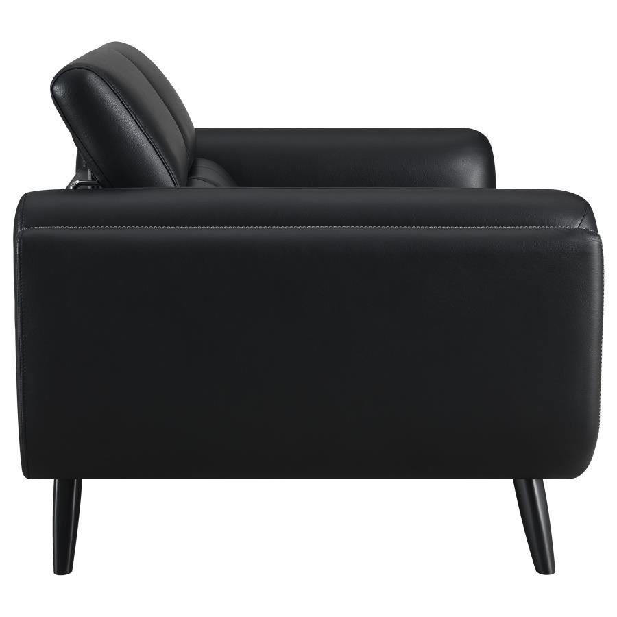 Shania - Upholstered Low Back Loveseat - Black