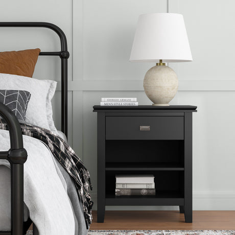 Artisan - Handcrafted Bedside Table by Simpli-Home | Bel Furniture