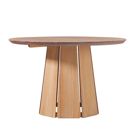 Round Pedestal Dining Table - Light Brown by Walker Edison | Bel Furniture