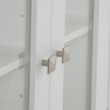 Acadian - Double Door Wall Cabinet - Pure White by Simpli-Home | Bel Furniture