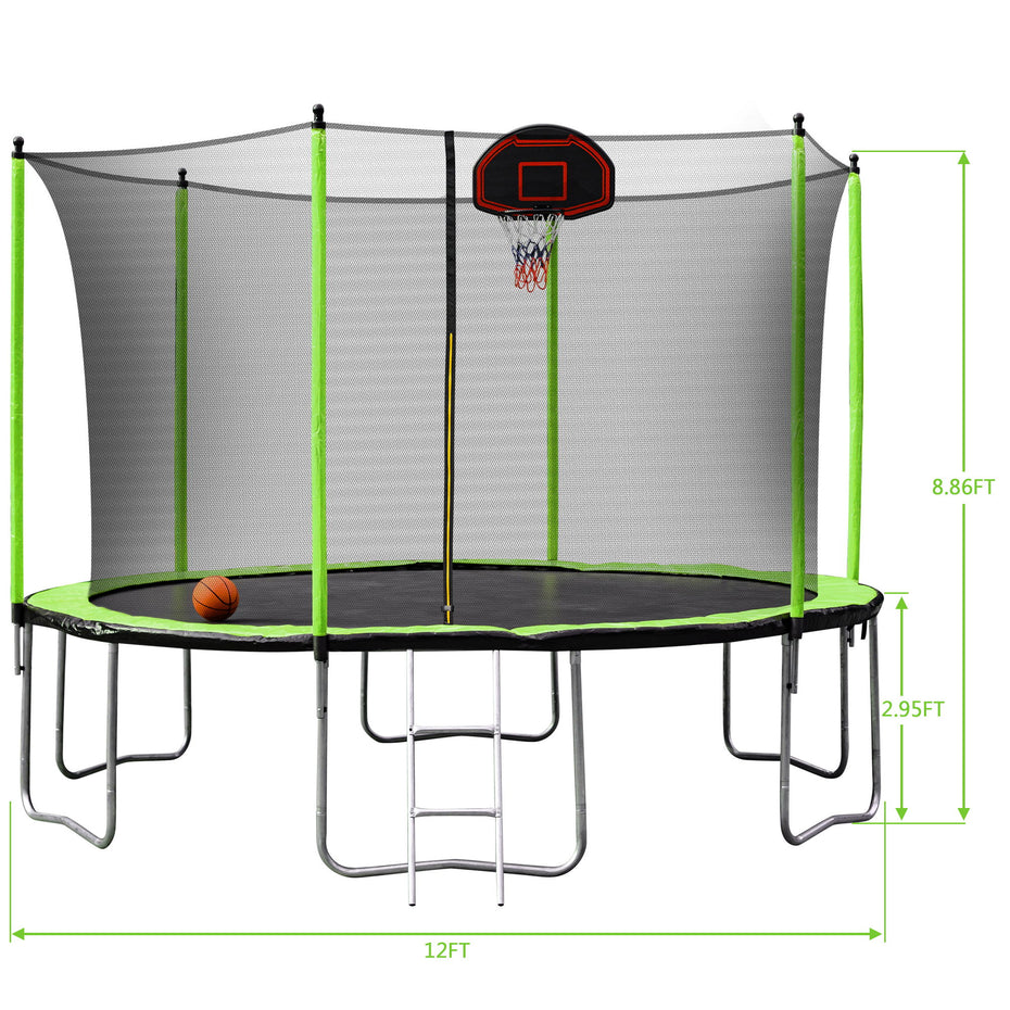 12Ft Trampoline 2023 - Green