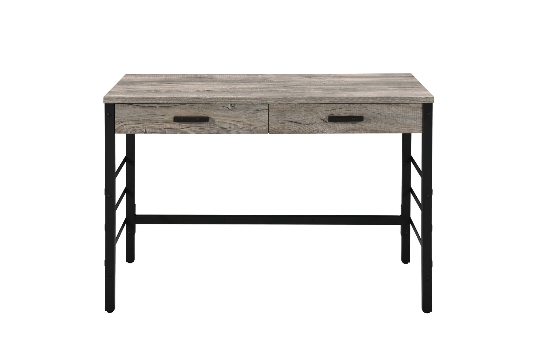 Disho - Weathered Writing Desk With USB - Oak