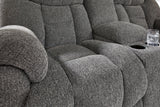 Foreside - Charcoal - Dbl Reclining Loveseat with Console by Signature Design by Ashley® | Bel Furniture