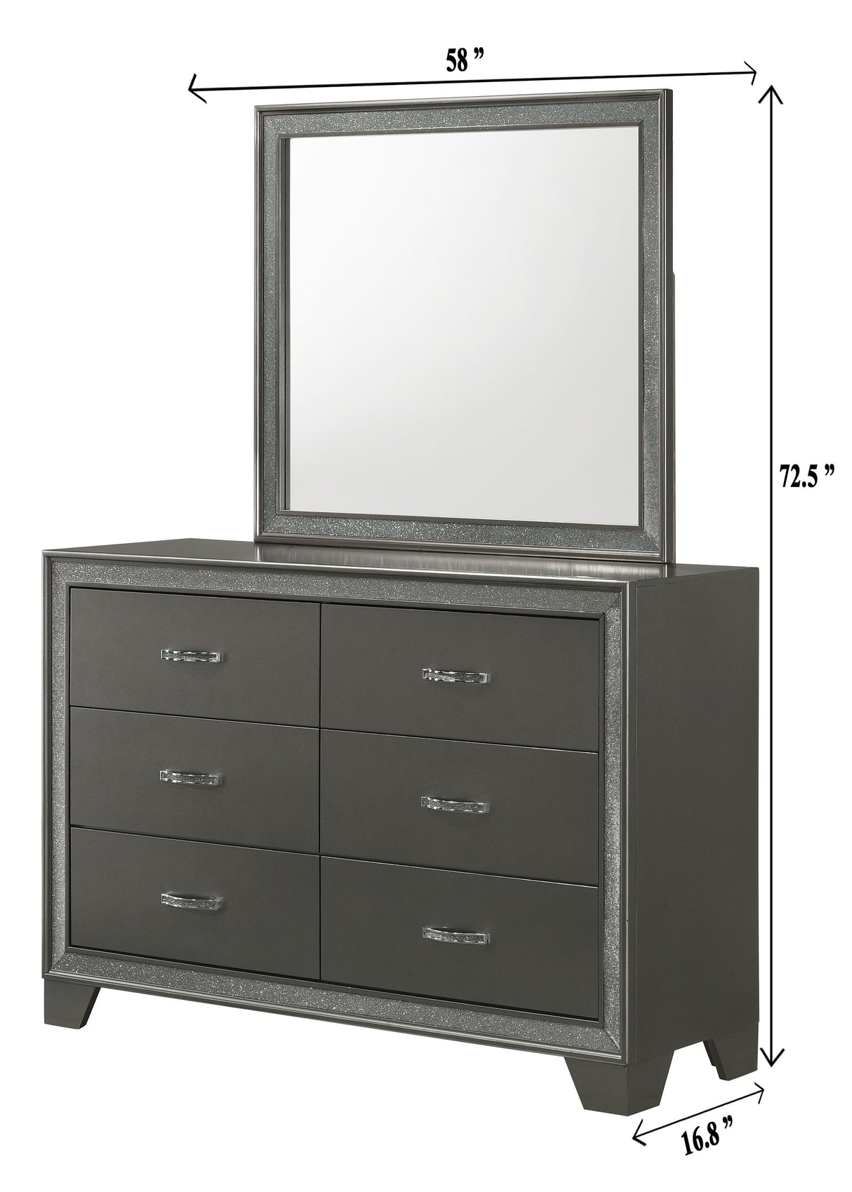 Kaia - Dresser & Mirror by Crown Mark | Bel Furniture