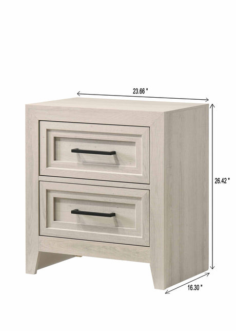 Lorraine - Nightstand - Antique White by Crown Mark | Bel Furniture
