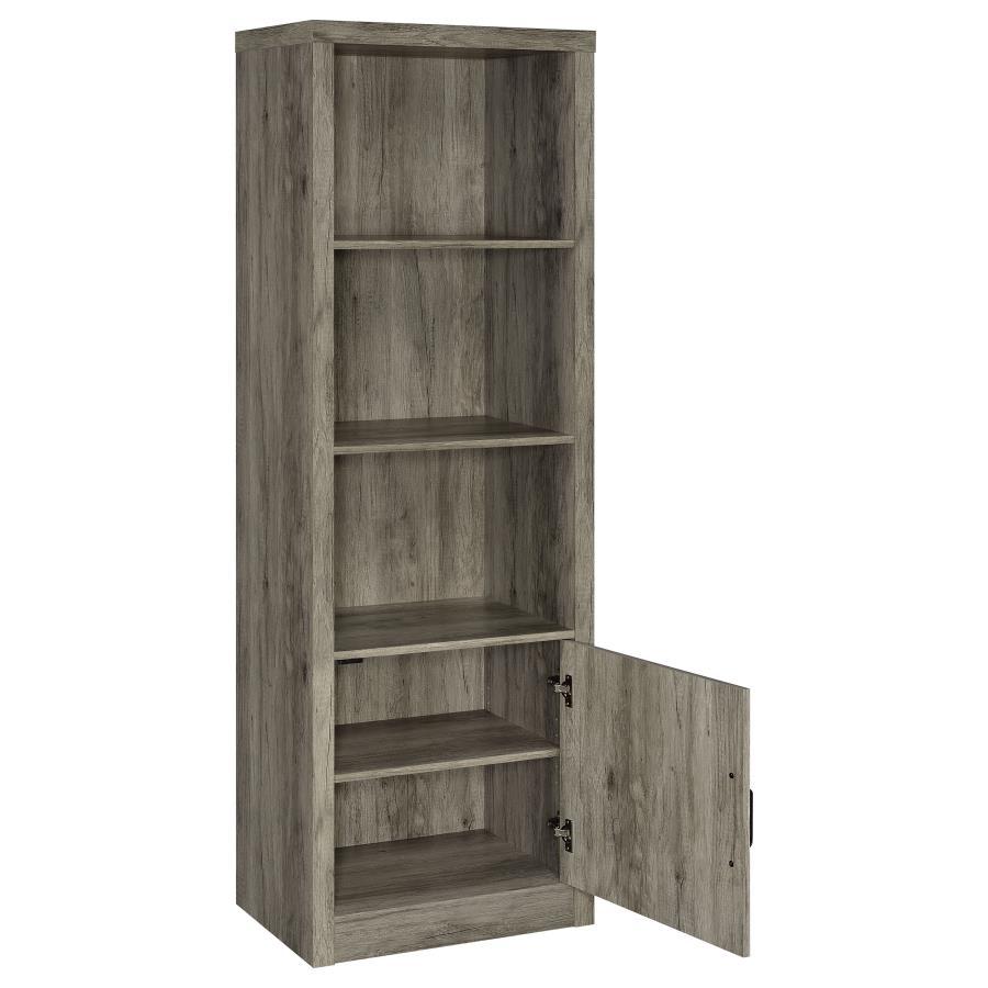 Burke - 3-Shelf Engineered Wood Media Tower - Gray Driftwood by Coaster Fine Furniture | Bel Furniture