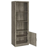 Burke - 3-Shelf Engineered Wood Media Tower - Gray Driftwood by Coaster Fine Furniture | Bel Furniture